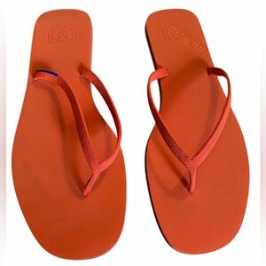 Rothy's Red/Orange Flip Flops size 10